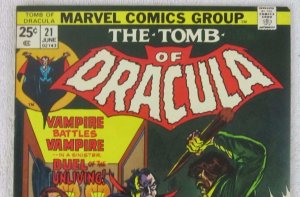 Tomb of Dracula #21 (Jun 1974, Marvel) Blade app VF+ 8.5