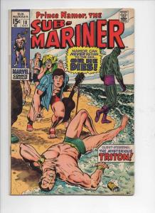 SUB-MARINER #18, VG+, Marie Severin, 1968 1969, Triton, more in store