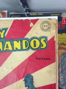 Boy Commando's 9 Simon Kirby War cover DC Golden age 1945 2.5 