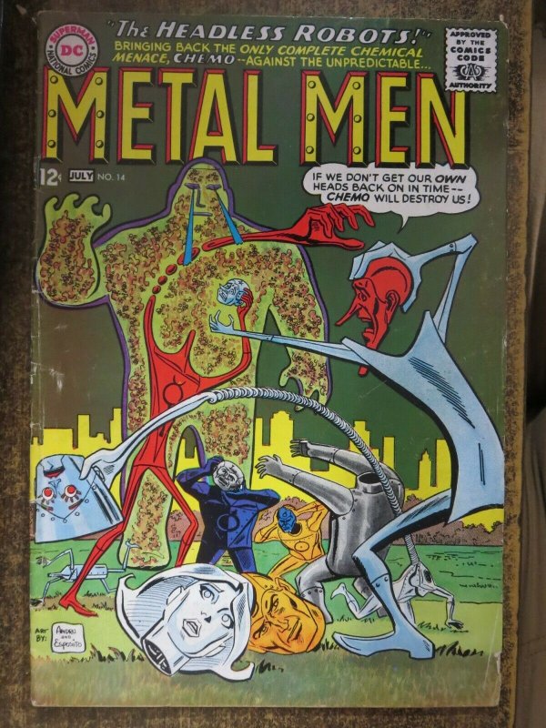 METAL MEN #14 (DC,7/1965) VERY GOOD (VG) Classic Silver Age Nuttiness! Chemo!