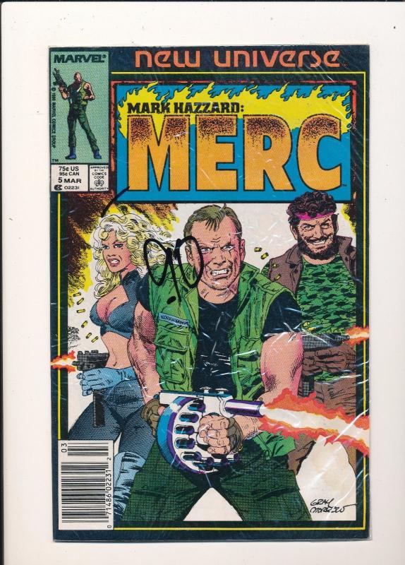MARVEL Mark Hazzard MERC MX SERIES LOT #1,3,4,5,8 VG/FINE (SIC248)