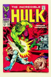 Incredible Hulk #108 (Oct 1968, Marvel) - Very Fine/Near Mint