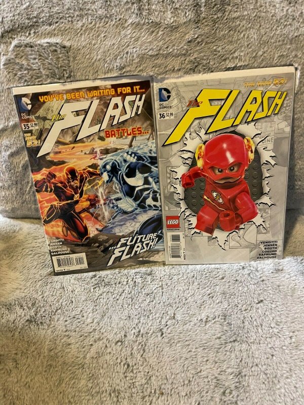 Lot of 2 DC Comics FLASH (2013) Issues 35 & 36 (Lego Variant) 