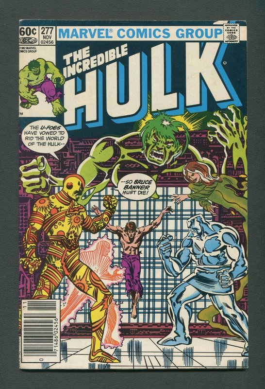 The Incredible Hulk #277  /  6.0 FN  /  Newsstand /  November  1982