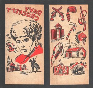 Davy Crockett T-Shirt Iron On Transfer 1955-Davy Crockett at fort with separa...