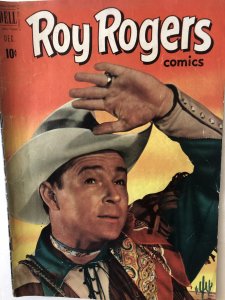 Roy Rogers 48, VG, great cover& signed pinup!