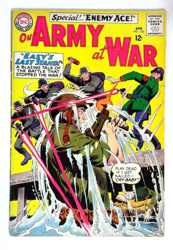 Our Army At War #153 Easy's Last Stand Joe Kubert DC (1965) VG