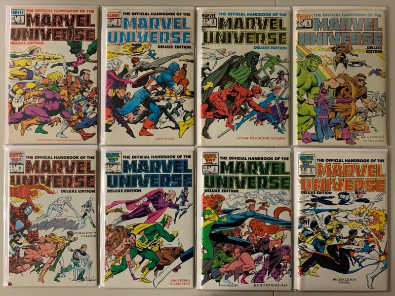 Official Marvel Universe Deluxe lot #1-20 missing #4 (avg FN) 19 diff (1985-'88)