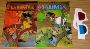 Salimba 3-D #1-2 FN/VF complete series with glasses - paul chadwick - jungle set