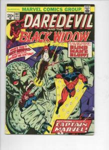 DAREDEVIL #107 VG+ Thanos, Murdock, Captain Marvel, 1964 1974, Marvel