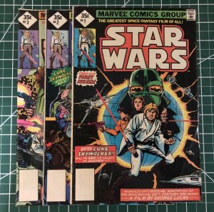 Star Wars #1, 2, 3 (1977) Whitman, Distributed in $0.99 polybagged multipacks