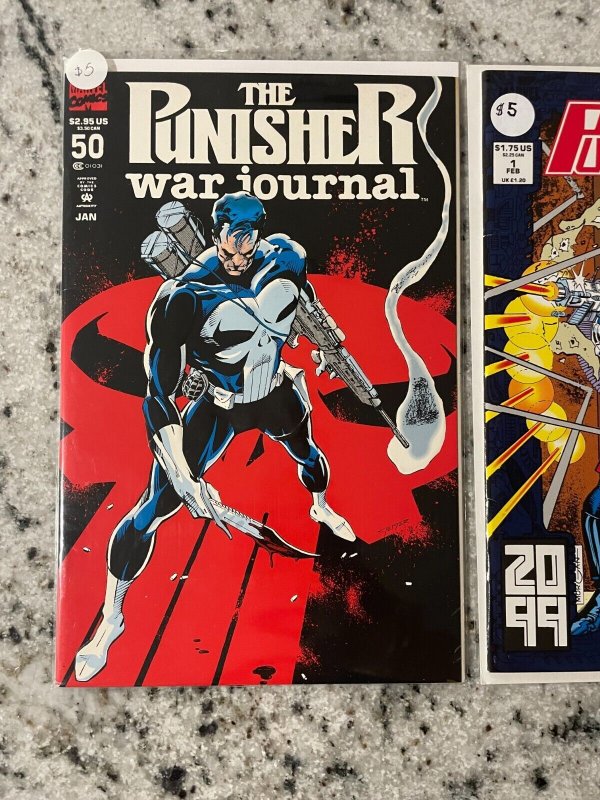 Lot Of 2 Punisher Marvel Comic Books 2099 # 1 + War Journal # 50 NM 1st 61 J801 