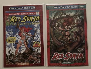 2 Red Sonja FCBD Lot 2022 2023 NM Dynamite