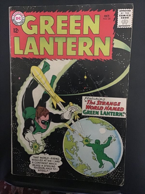 Green Lantern #24 (1963) affordable grade 1st shark key! VG+ Wow!