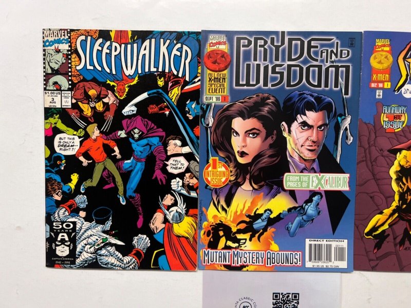 3 Marvel Comics Sabretooth # 1 + Pride & Wisdom # 1 + Sleep Walker # 3 5 JS46