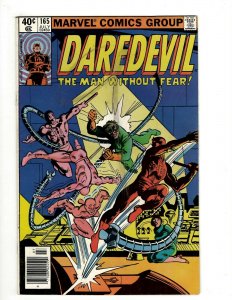 Daredevil # 165 FN- Marvel Comic Book Bullseye Elektra Hell's Kitchen SR1