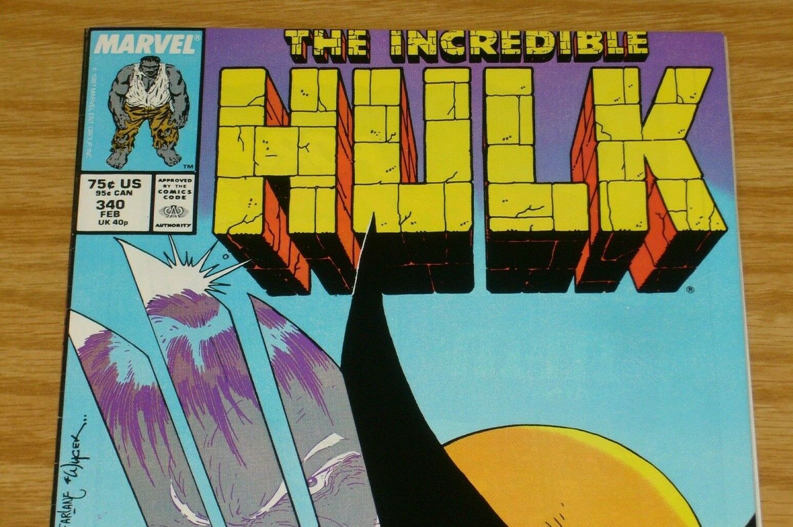 Incredible Hulk 340 Vf Peter David Todd Mcfarlane Wolverine 1st Print Hipcomic