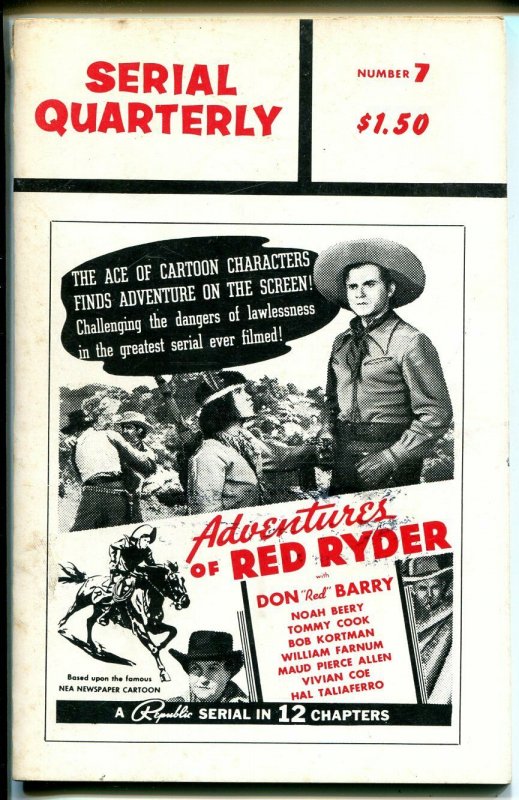 Serial Quarterly #6 1966-serial synopsis-Red Ryder-Jungle Queen-Vigilante-VG/FN