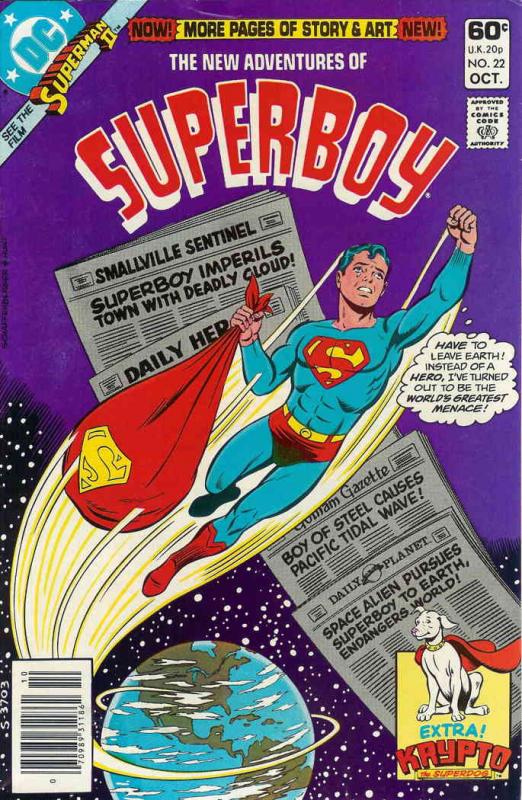New Adventures of Superboy, The #22 FN ; DC | Krypto Cary Bates