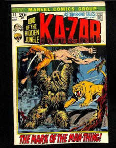 Astonishing Tales #13 Ka-Zar 3rd Man-Thing!