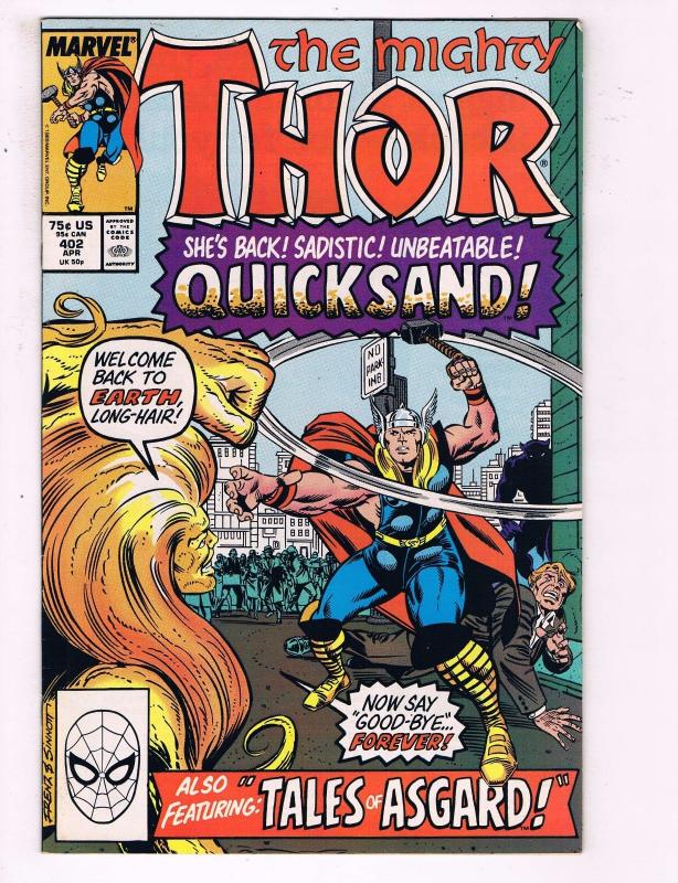 The Mighty Thor #402 VF Marvel Comics Comic Book Avengers Quicksand DE13