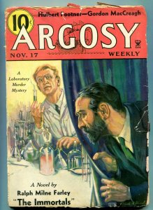 Argosy Pulp November 17 1934- Immortals- Hulbert Footner FAIR