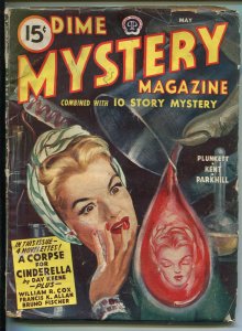 DIME MYSTERY 05/1945-POPULAR PUBS-HARD BOILED-DETECTIVE-PULP-TERROR- good