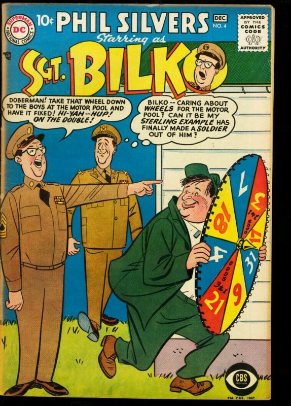 SERGEANT BILKO #4-PHIL SILVERS-CBS TV COMEDY DC-1957 FN 