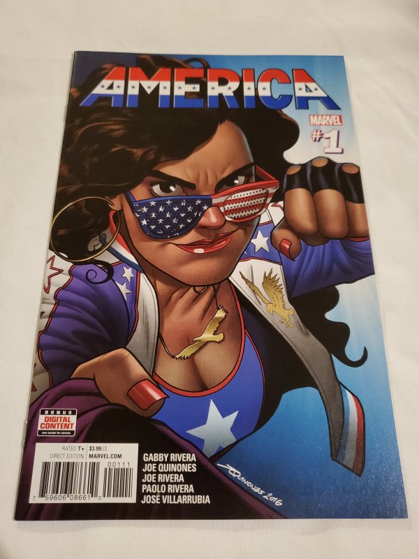 America 1 Near Mint Cover by Joe Quinones