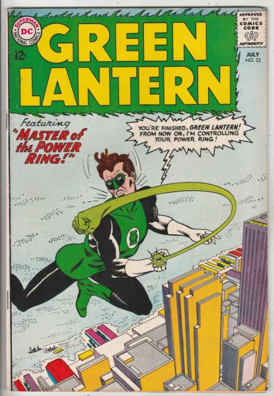 Green Lantern #22 (Jul-63) VG- Affordable-Grade Green Lantern, Pie Face