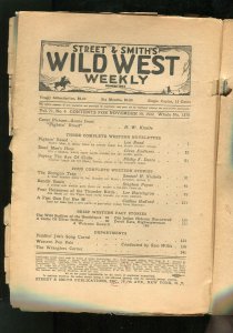 Wild West Weekly Pulp Magazine November 19 1932 #1570 (GD+) 