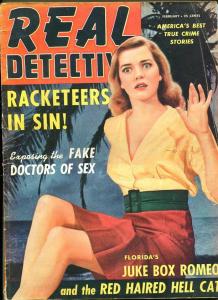 REAL DETECTIVE -FEB 1942-VG-SPICY-MURDER-RAPE-STRANGULATION- G/VG