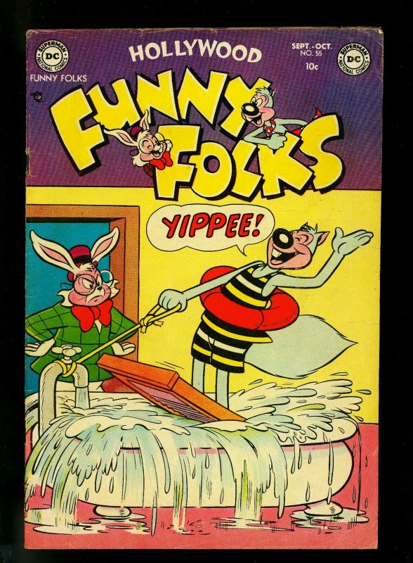 Hollywood Funny Folks #55 1953- Nutsy Squirrel- DC Funny Animal- VG+