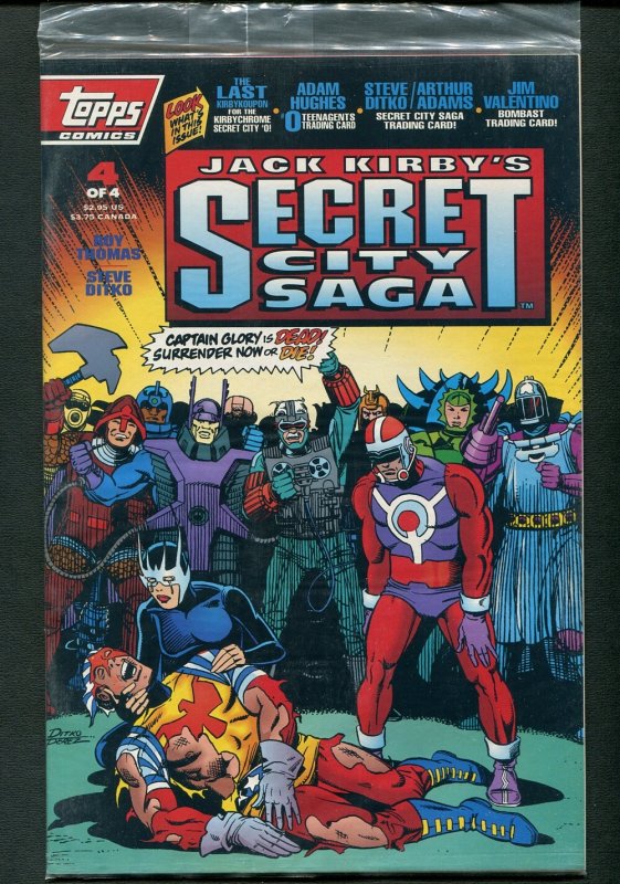 Jack Kirby's Secret City Saga #4  (VFN) w/Promo Cards & Coupon / 1993