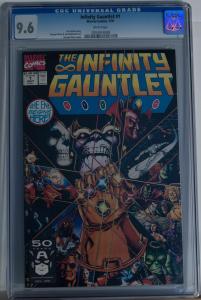 INFINITY GAUNTLET #1, CGC = 9.6, NM+, Thanos, Avengers, 1991 , more in store