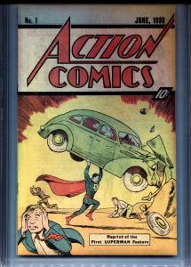 ACTION #1 1976-CGC GRADED 9.6--1st SUPERMAN-SLEEPING BAG REPRINT!-HTF 0224696006