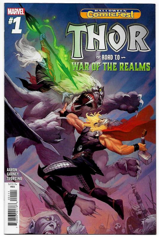 HCF Halloween ComicFest Thor Road To War Of The Realms #1 (Marvel, 2018) NM