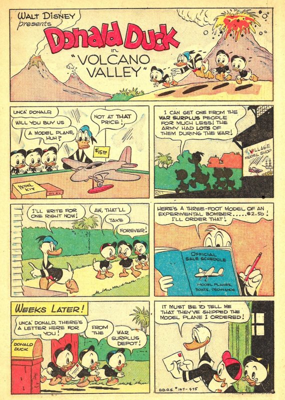 WALT DISNEY'S DONALD DUCK in VOLCANO VALLEY (4 Color #147)(1947)7.5 VF- ...