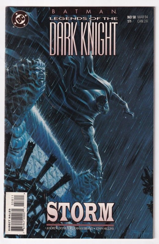 Batman Legends Of The Dark Knight #58 Storm March 1994 DC Donkin Brand Higgins