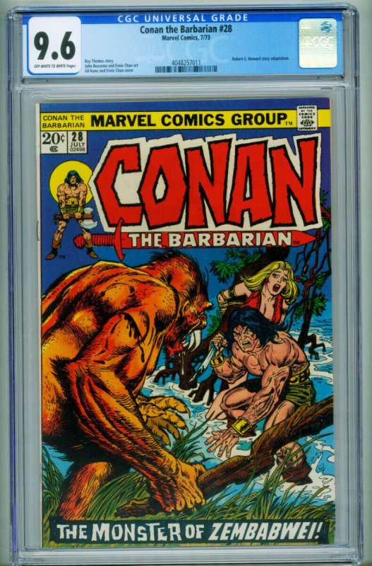 CONAN THE BARBARIAN #28 CGC 9.6 1973-comic book Marvel-4048257011