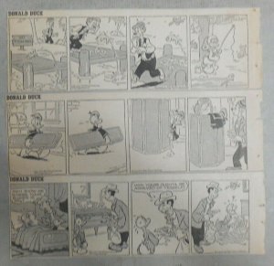 (26) Donald Duck Dailies by Walt Disney from 4,1949 Size: 3 x 8 inches