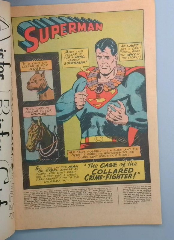Superman #208 VG Neal Adams DC 1968
