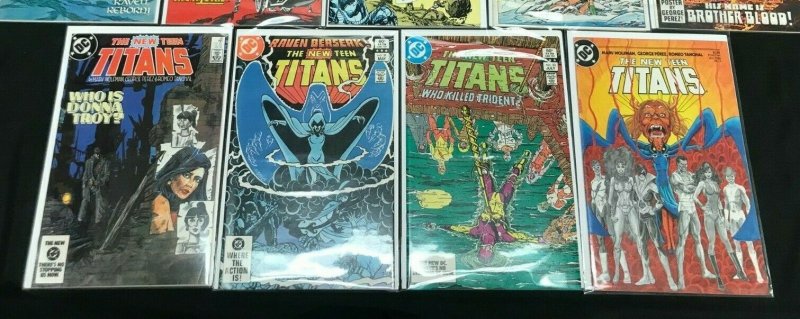 NEW TEEN TITANS 9PC LOT (VF) GEORGE PEREZ!! 1982-86 