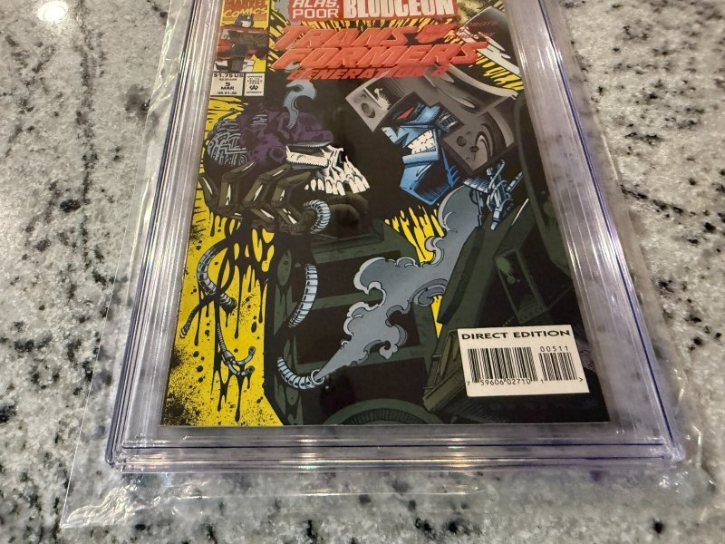 Transformers Generation 2 # 5 CGC Graded 9.4 Marvel Comic Book 1st Print JH37