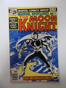 Marvel Spotlight #28 1st solo Moon Knight VG+ condition moisture damage