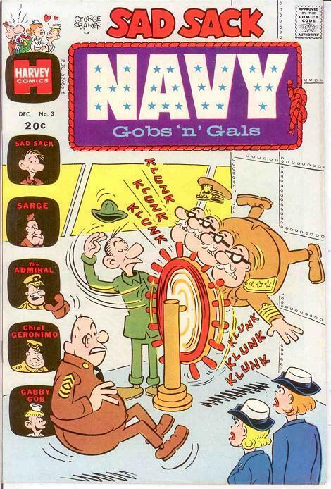 SAD SACK NAVY GOBS N GALS (1972-1973) 3 F-VF COMICS BOOK