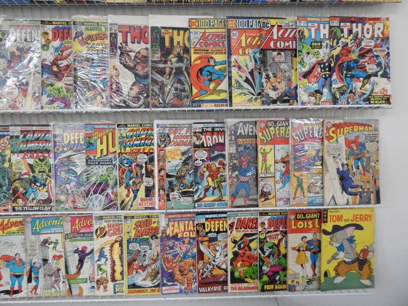 Huge Lot 150+ Silver/Bronze Comics W/ Thor, Daredevil, Iron Man, +More! See desc