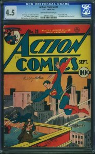 Action Comics #28 (1940) CGC 4.5 VG+