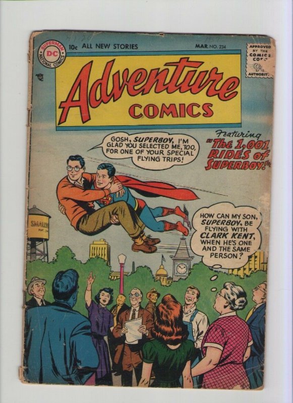 Adventure Comics #234 - 1,001 Rides Of Superboy - 1957 (Grade 3.0) WH