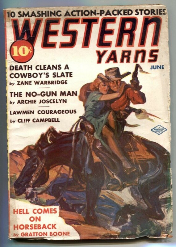 Western Yarns Pulp June 1939- Zane Warbridge-Archie Joscelyn VG